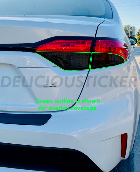 Smoked Tail Light Inner Overlays (Fits For: 2020 + Corolla SEDAN)