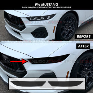 Headlight Smoked Out Blacked Tint Decals Overlays (Fits For: 2024