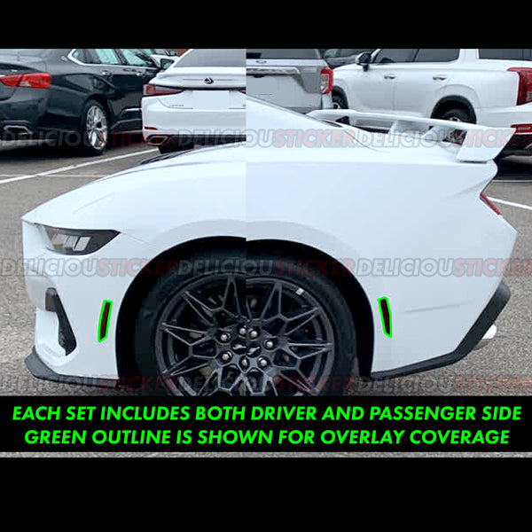 Side Marker Tint Decals Overlays (Fits For: 2024 Ford Mustang)