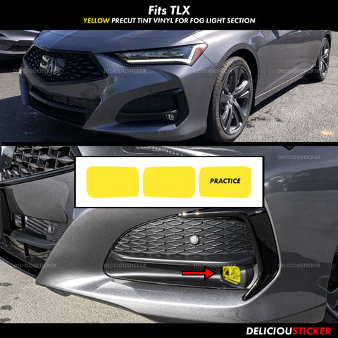 Front Fog Lights Tint Overlay (Fits For: 2021-2024 TLX)