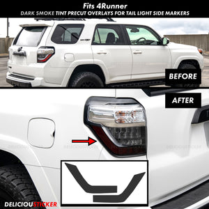 Bottom Smoked Tail Light Reflector Overlays (Fits For: 2015-2022 4Runner)