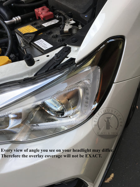Smoked Eyelid Headlight Overlays (Fits For: 2015-2018 Subaru WRX/STI)