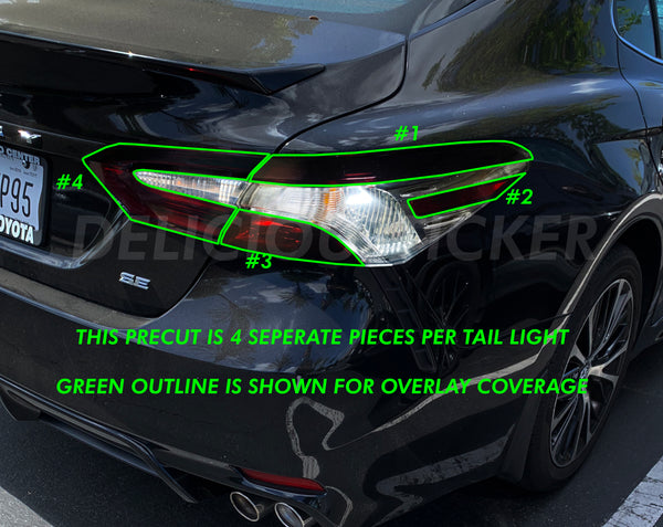 Smoked Tail Light Overlays (Fits For: 2018 + Camry)