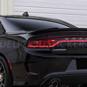 Red Tail Light Inner Overlays w/ Reverse Cut (Fits For: 2015-2022 Dodge Charger)
