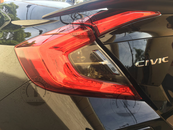 Smoked Tail Light Insert Overlays (Fits For: 2016-2020 Honda Civic Sedan)