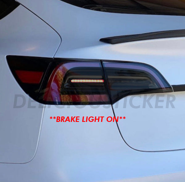 Smoked Tail Light Insert Overlays (Fits For: Tesla Model 3)