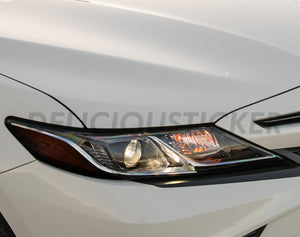 Smoked Amber Section Headlight Overlays (Fits For: 2018 + Camry)