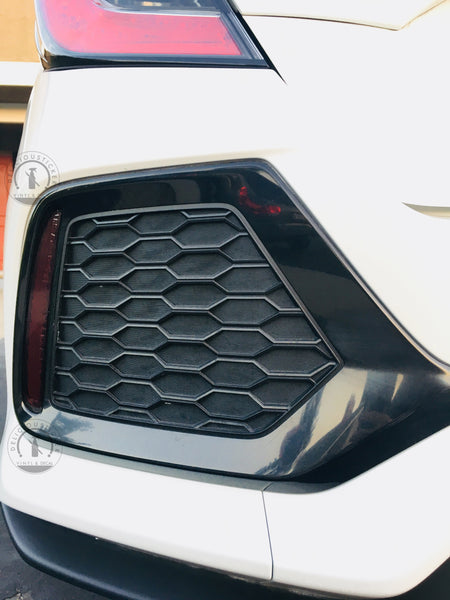 Rear Bumper Reflectors Overlay (Fits For: 2017-2020 Honda Civic)
