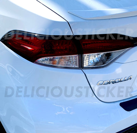 Smoked Tail Light Overlays (Fits For: 2020 + Corolla Sedan)