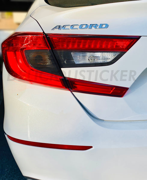 Smoked OE REVERSE CUT Tail Light Inner Overlays (Fits For: 2018+ Honda Accord)