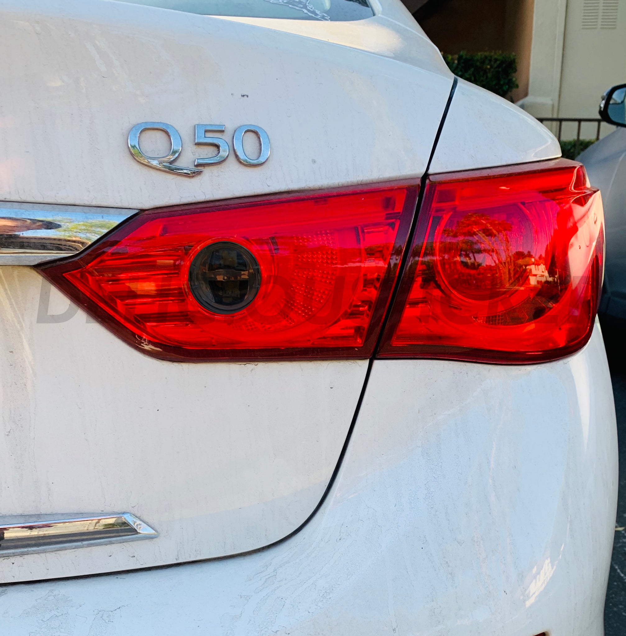 Smoked Reverse Insert Tail Light Overlay (Fits For: 2015-2017 Q50)