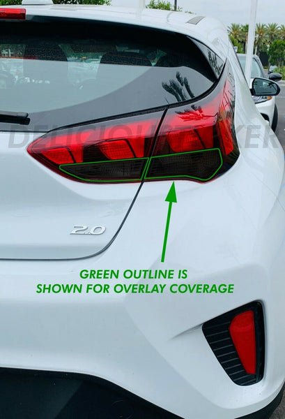 Smoked Tail Light Inner Overlays (Fits For: 2019 + Veloster)