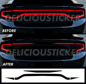 Black RaceTrack Tail Light Decal Overlays STYLE I (Fits For: 2015-2022 Dodge Charger)