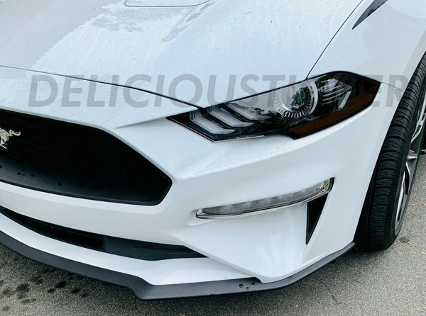Smoked C-Eyelid Headlight Overlays (Fits For: 2018 + Mustang)