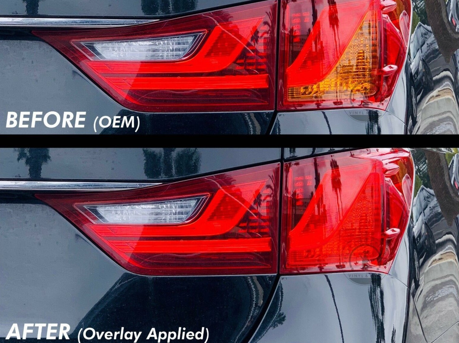 Red Signal Blinker Insert Tail Light Overlay (Fits For: 2013-2015 Lexus GS350)