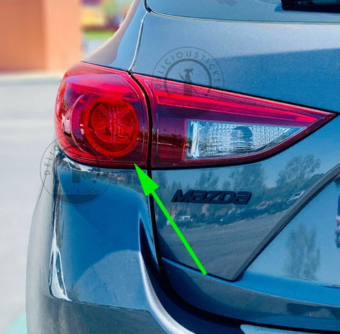 Red Indicator Tail Light Overlays (Fits For: 2013-2018 Mazda 3 Hatchback)