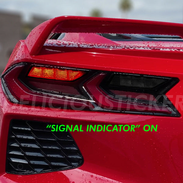 Smoked Tail Light Inner Overlays (Fits For: 2020+ Chevrolet Corvette C8)