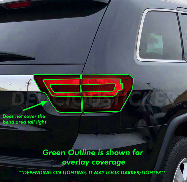 Smoked Tail Light Inner Overlays (Fits For: 2011-2013 V2 Grand Cherokee)