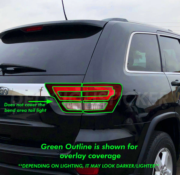 Smoked Tail Light Inner Overlays (Fits For: 2011-2013 V1 Grand Cherokee)