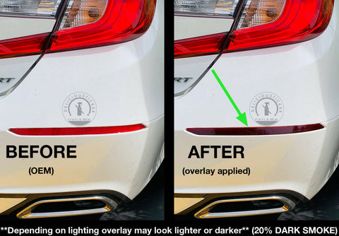 Smoked Rear Bumper Reflectors Insert Overlays (Fits For: 2018+ Honda Accord)