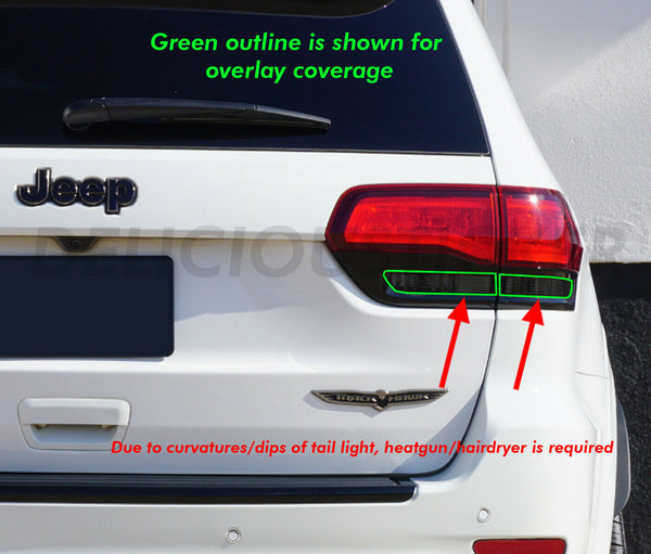 Reverse Smoked Tail Light Inner Overlays (Fits For: 2014-2021 Grand Cherokee)