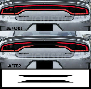 Black RaceTrack Tail Light Decal Overlays STYLE C (Fits For: 2015-2022 Dodge Charger)