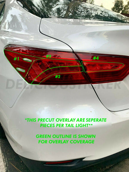RED Tail Light Insert Overlays (Fits For: 2018 + Camry)