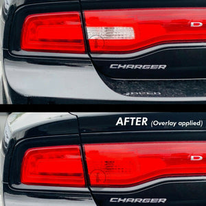 Red REVERSE Tail Light Overlays (Fits For: 2011-2014 Dodge Charger)