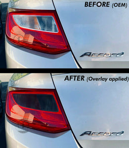 Smoked Tail Light Inner Overlays (Fits For: 2013-2015 Accord Coupe)
