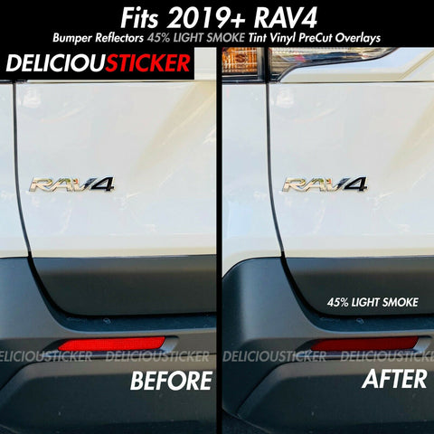 Rear Reflectors Smoked Tint Overlays (Fits For: 2019 + RAV4)