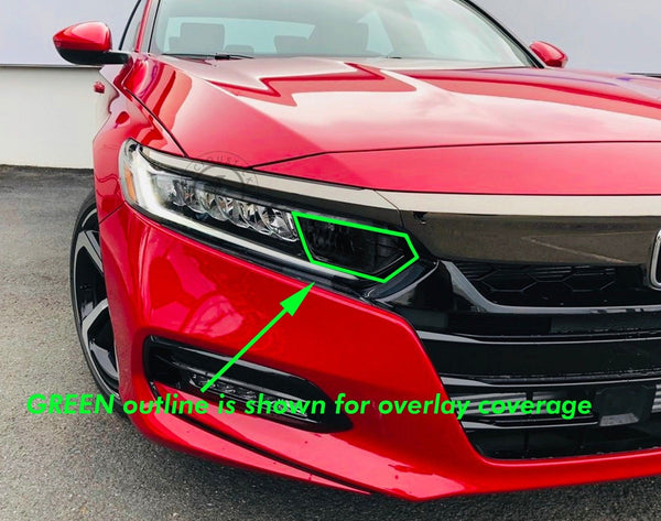 Smoked Front Head Light HIGH BEAM Section Insert (Fits For: 2018 + Honda Accord)