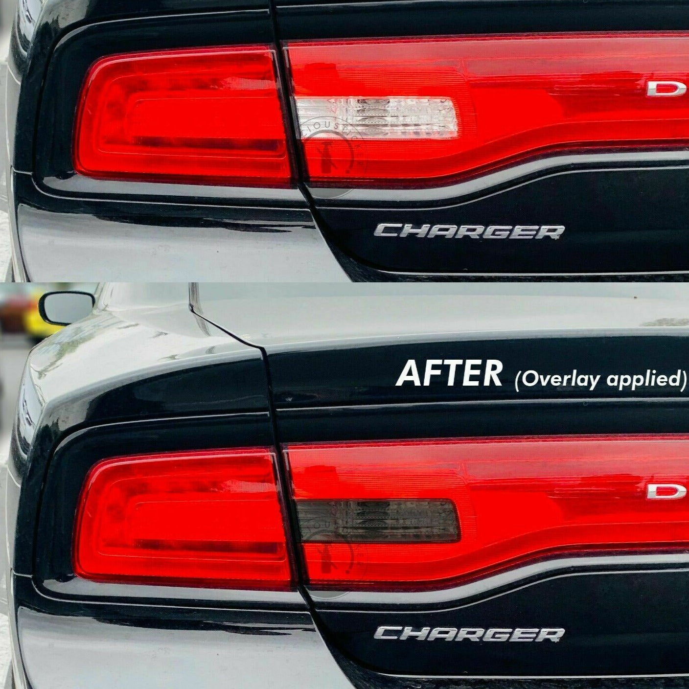 Smoked REVERSE Tail Light Overlays (Fits For: 2011-2014 Dodge Charger)