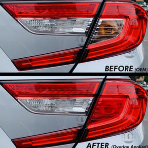 Red Signal Blinker Insert Tail Light Overlay (Fits For: 2018+ Honda Accord)