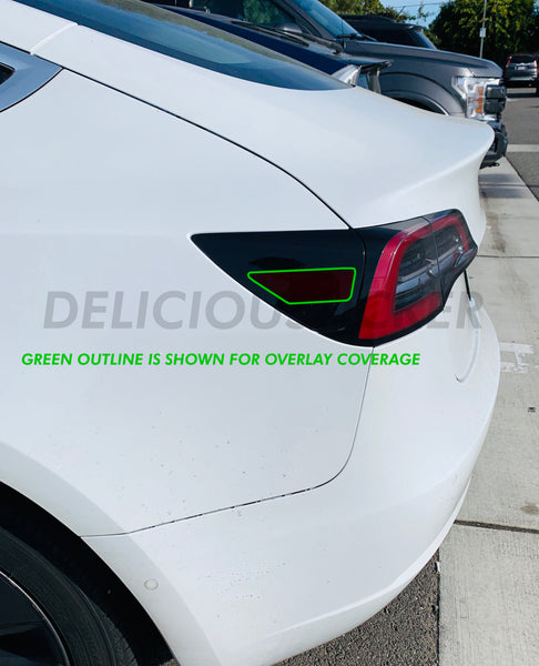 Smoked Rear Side Marker Overlays (Fits For: Tesla Model 3)