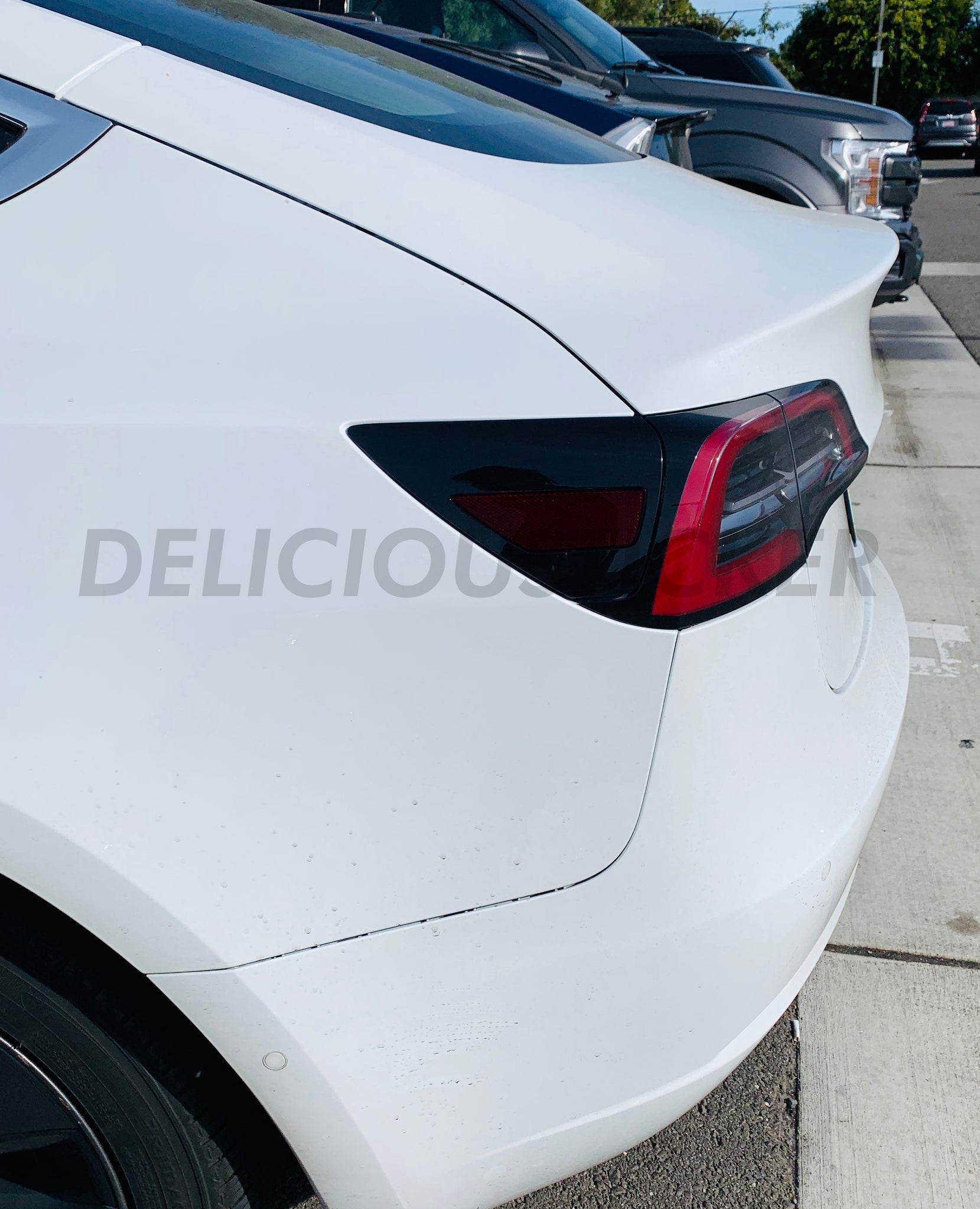 Smoked Rear Side Marker Overlays (Fits For: Tesla Model 3)